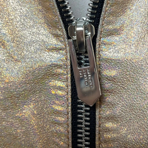 THE MIGHTY COMPANY METALLIC GOLD KINGS PULLOVER- XL LAMB LEATHER MSRP $695 - Picture 11 of 11